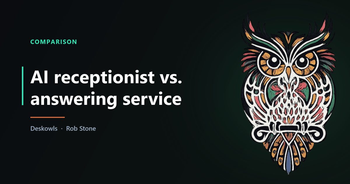 AI receptionist compared with a traditional answering service